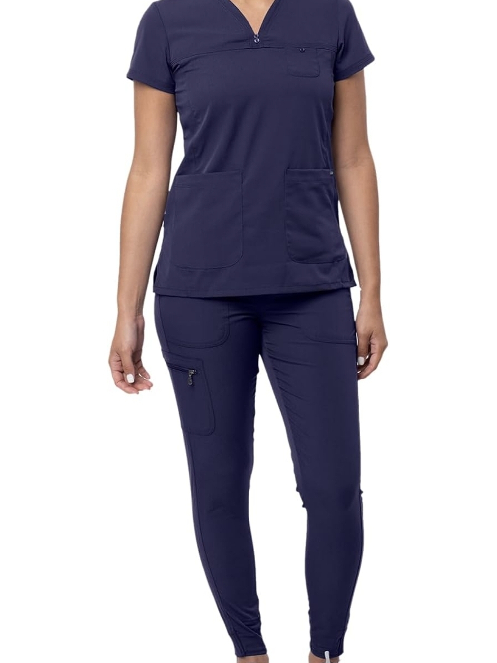 Adar Navy Blue Scrub Set